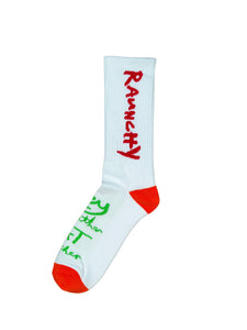 RAUNCHY Super Comfy Socks WHT/RED